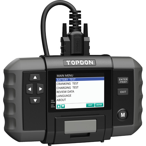 Testeur de batterie 12?V et de syst&egrave;mes 12?V/24?V BT600 avec imprimante int&eacute;gr&eacute;e Action Paper