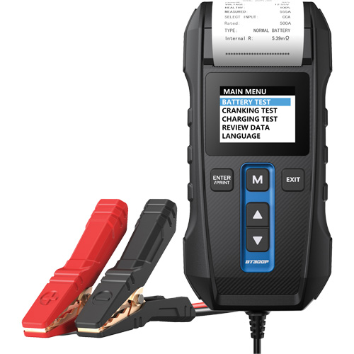BT300P Battery, Charging & Cranking System Tester with Printer Action Paper