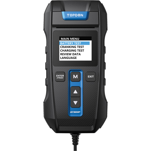 BT300P Battery, Charging & Cranking System Tester with Printer Action Paper