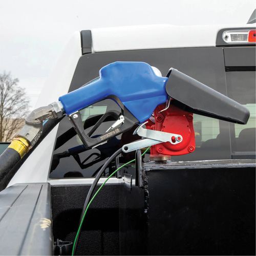 Blue Cold Weather Automatic Diesel Spout Nozzle Action Paper