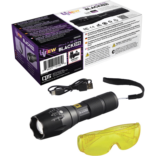 Lampe UV rechargeable pour la d&eacute;tection des fuites UView Phazer BLACK 395 Action Paper
