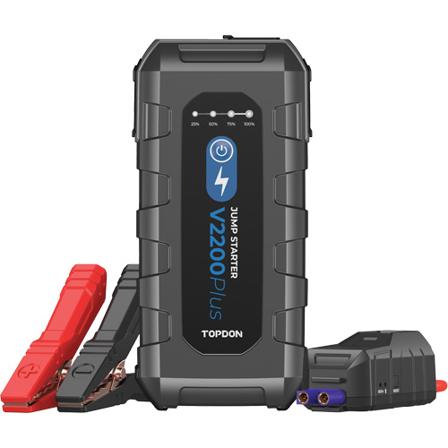 V2200Plus 2-in-1 2200 Peak Amp Jump Starter, Battery & System Tester Action Paper