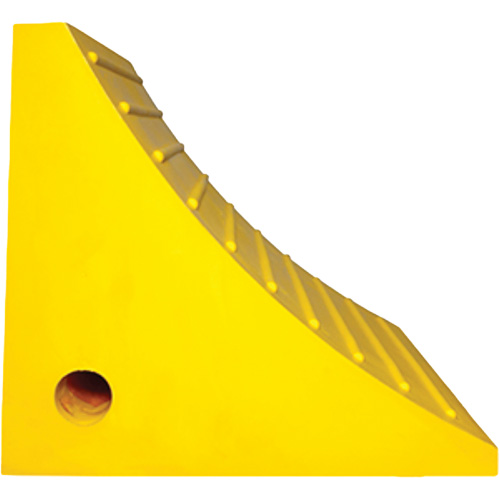 Cale de roue, Polyur&eacute;thane, Jaune, 15-1/4" la x 12-1/8'' p x 10-3/4" h Action Paper