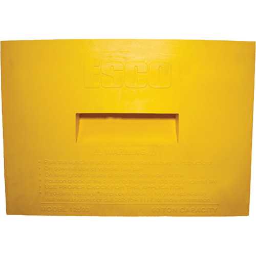 Cale de roue, Polyur&eacute;thane, Jaune, 15-1/4" la x 12-1/8'' p x 10-3/4" h Action Paper