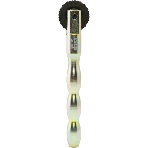 Outil robuste de roulage pour r&eacute;paration de pneus avec roulette &agrave; patch en acier Action Paper