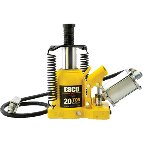 Pro Series “Shorty” Bottle Jack, 20 Ton(s), Air Hydraulic, 12-5/8" Raised Height Action Paper