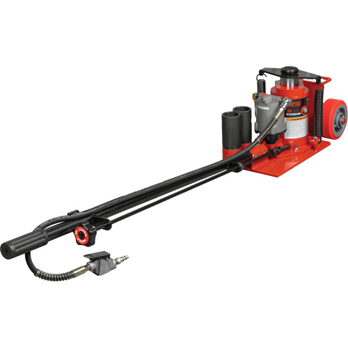 Low Height Floor Jack, 20 Ton(s) Capacity, 8-5/8" Lowered, 22-3/4" Raised, Air Hydraulic Action Paper