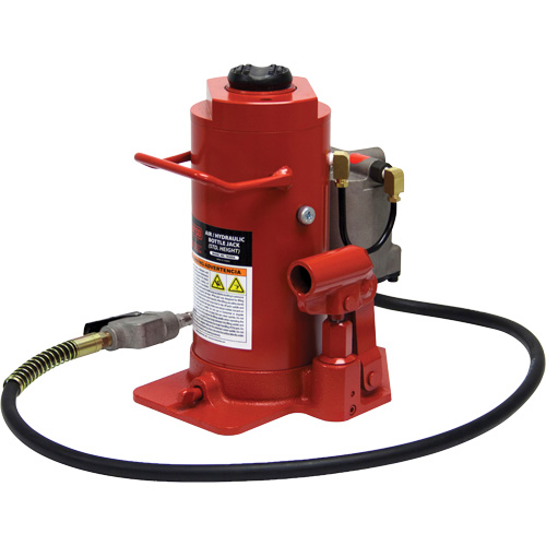 Standard Height Bottle Jack, 20 Ton(s), Air Hydraulic, 20-1/2" Raised Height Action Paper