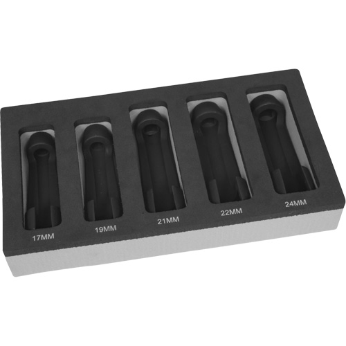 Jeu de 5 douilles pour conduites avec plateau en mousse Action Paper