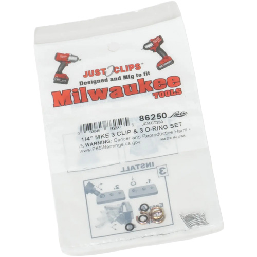 1/4" Clips & O-Rings Set for Milwaukee Action Paper