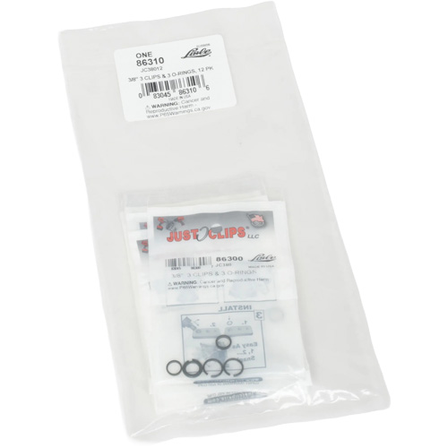 3/8" Clips & O-Rings Set - Bulk Action Paper