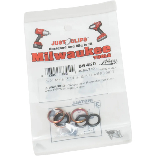 1/2" Clips & O-Rings Set for Milwaukee Action Paper