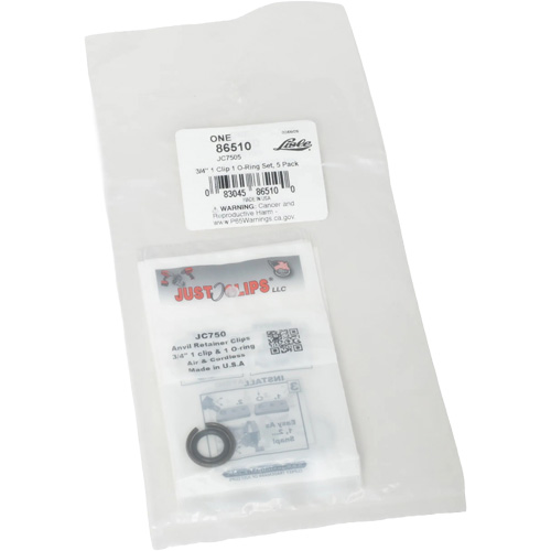 3/4" Clips & O-Rings Set - Bulk Action Paper