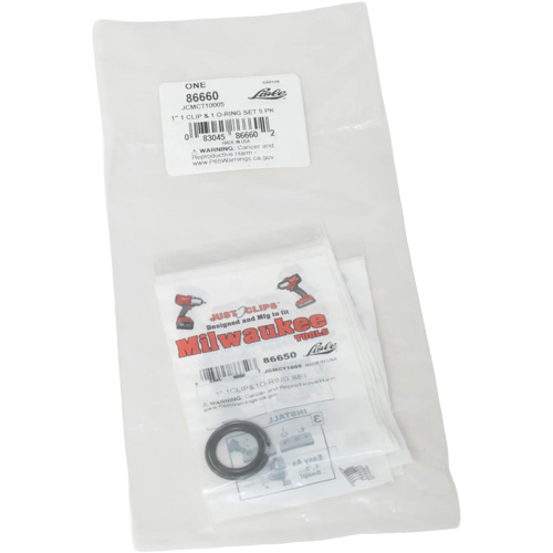 1" Clips & O-Rings Set for Milwaukee - Bulk Action Paper