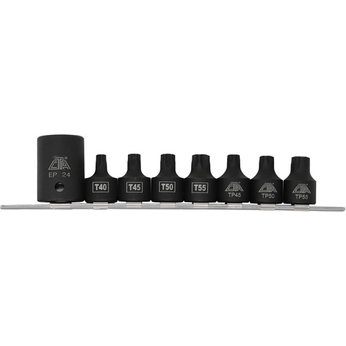 Pickup Truck Bed Bolt Socket/Bit Set, 8 Pieces, 1/2"/3/8" Drive Size Action Paper