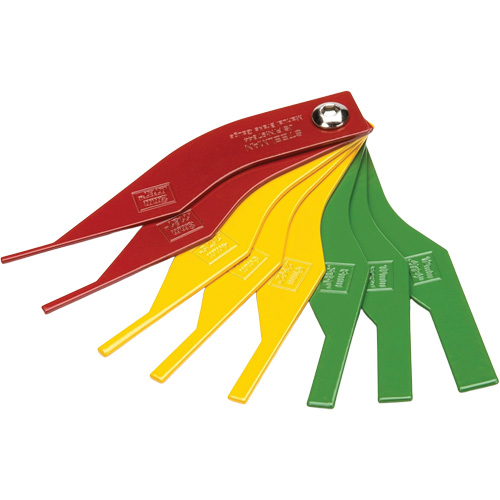 8-Piece Colour-Coded Brake Lining Thickness Gauge Action Paper