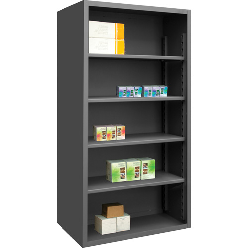 Heavy-Duty Shelving, Steel, Bolted, 850 lbs. Capacity, 48" W x 72" H x 18" D Action Paper