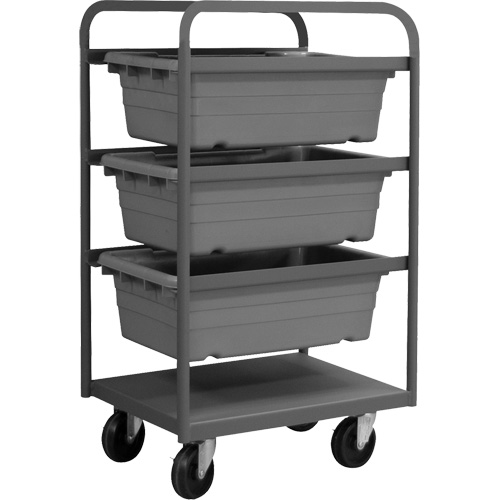 Mobile Tub Rack, Double-sided, 3 bins, 26" W x 18" D x 42" H Action Paper