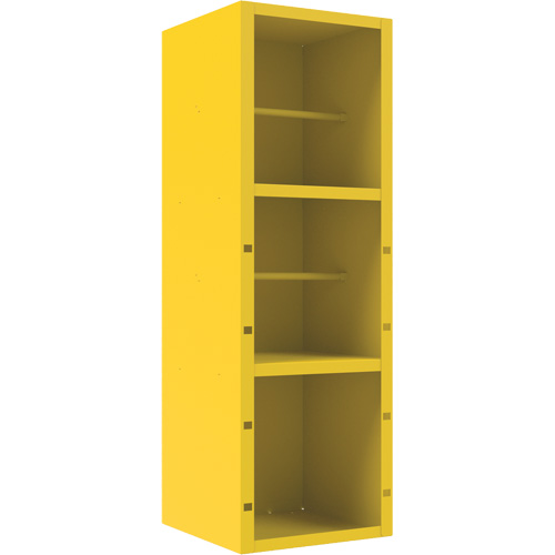 Spill Control Cabinet, 1 Shelves, 72" H x 24" W x 24" D, Steel, Yellow Action Paper