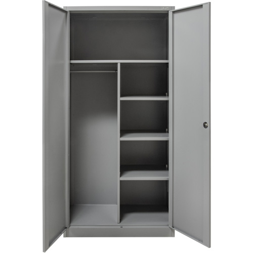 Armoire de rangement combin&eacute;e, 36" la x 18" p x 72" h, Gris Action Paper