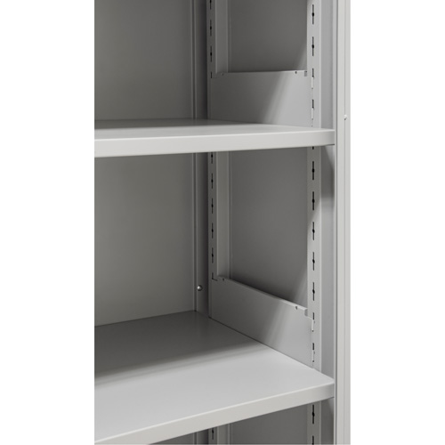 Hi-Boy Storage Cabinet, Steel, 4 Shelves, 72" H x 36" W x 18" D, Grey Action Paper