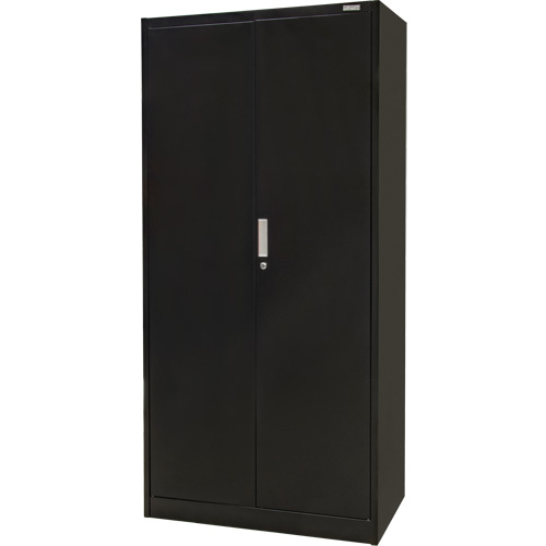 Hi-Boy Storage Cabinet, Steel, 4 Shelves, 72" H x 36" W x 18" D, Black Action Paper