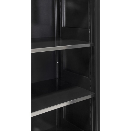 Hi-Boy Storage Cabinet, Steel, 4 Shelves, 72" H x 36" W x 18" D, Black Action Paper
