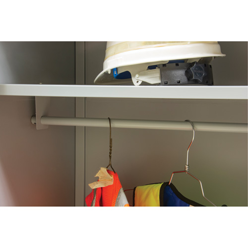 Armoire garde-robe, Acier, 36" la x 18" p x 72" h, Gris Action Paper