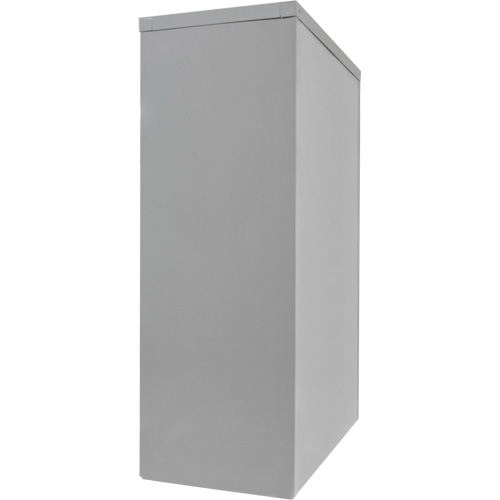 Counter-High Storage Cabinet, Steel, 2 Shelves, 42" H x 48" W x 24" D, Grey Action Paper