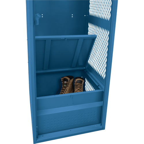 Casier pour &eacute;quipement, Acier, 24" la x 18" p x 72" h, Bleu fonc&eacute; Action Paper
