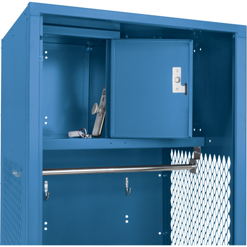 Casier pour &eacute;quipement, Acier, 24" la x 18" p x 72" h, Bleu fonc&eacute; Action Paper