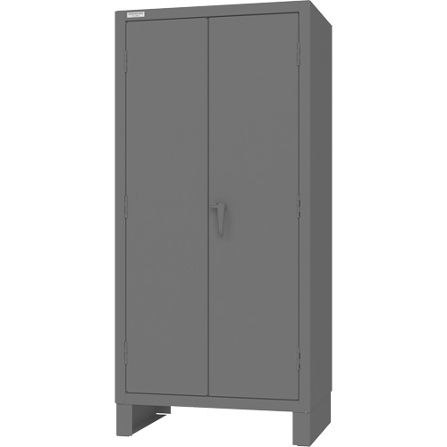 Cabinet with Hanging Bar & Standard Recessed Doors, Steel, 78" H x 36" W x 24" D, Grey Action Paper