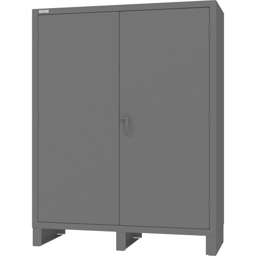 Cabinet with Hanging Bar & Standard Recessed Doors, Steel, 78" H x 60" W x 24" D, Grey Action Paper