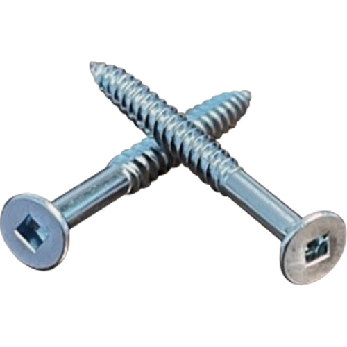 Flat SOC Wood Screws, #10 x 2" L, Zinc Plated Action Paper