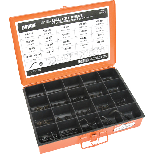 Assortiments de vis &agrave; bout cuvette &agrave; six pans creux Action Paper