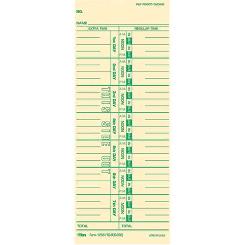 Cartes de temps Action Paper