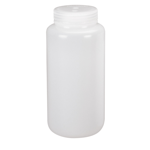 Wide-Mouth Bottles, Round, 8 oz., Plastic Action Paper