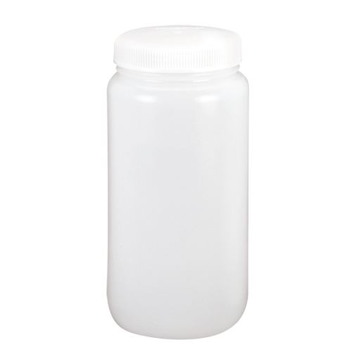 Wide-Mouth Bottles, Round, 1 gal., Plastic Action Paper