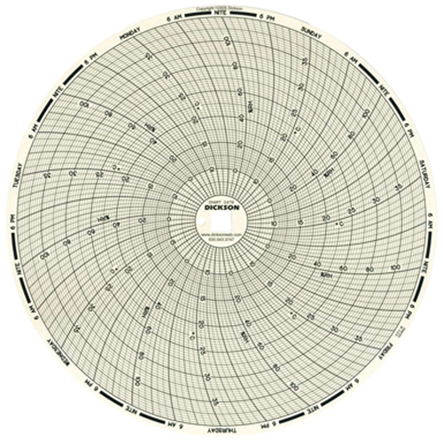 Papier-diagramme de rechange 8" pour thermographe Action Paper