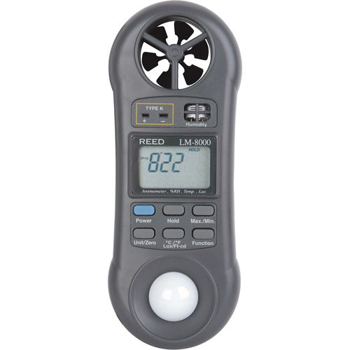 Thermo-Anemometer, Not Data Logging, 0.2 - 30.0 m/sec Air Velocity Range Action Paper