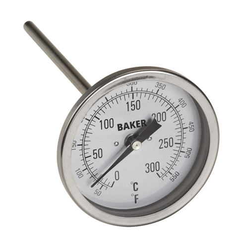 Bi-Metal Thermometers, Contact, Analogue, 50-550°F (0-260°C) Action Paper