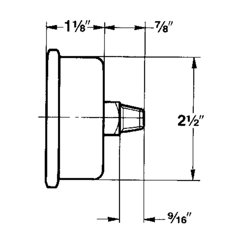 Manom&egrave;tres,  2-1/2", 30" Hg-0" Vac, Fixation inf&eacute;rieure, Analogique rempli de liquide Action Paper