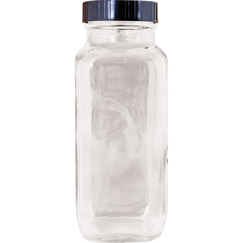 Bottle, Square, 8 fl. Oz., Glass Action Paper