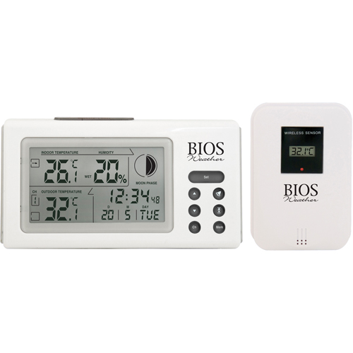 Indoor/Outdoor Thermometers With Clock, Contact, Digital, 32 to 122°F (0 to 50°C) Action Paper