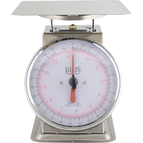 Top Loading Scale, 25 lbs. 12 kg Cap., 0.125 lbs. / 50 g Graduations Action Paper