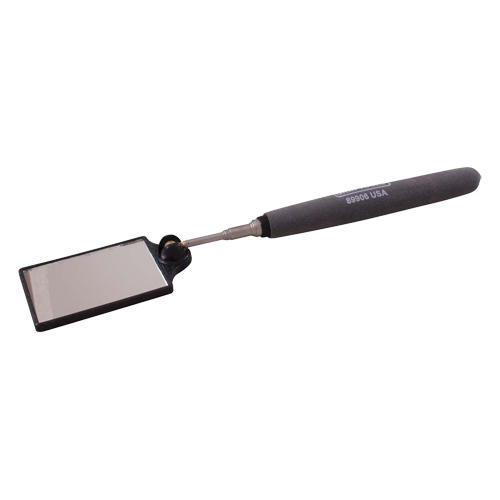 Inspection Mirror, Rectangular, 3-1/2" L x 2-1/2" W, Telescopic Action Paper