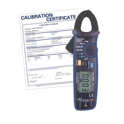 Pince amp&egrave;rem&eacute;trique v.e.v. mA avec certificat de calibration, Tension c.a./c.c., Courant c.a./c.c. Action Paper