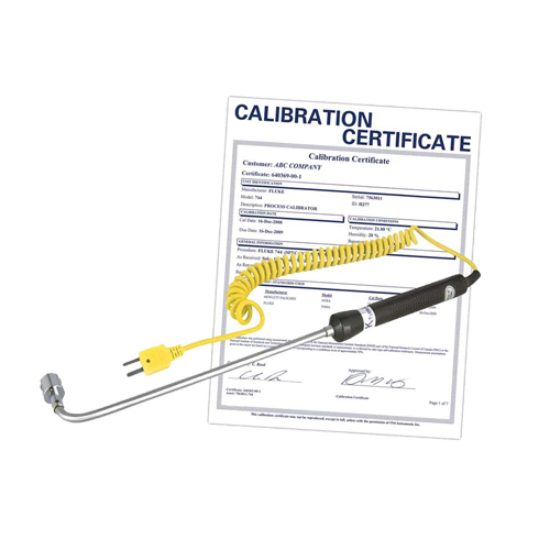 Right Angle Thermocouple Surface Probe (includes ISO Certificate), 500 °C (932°F) Max. Temp. Action Paper