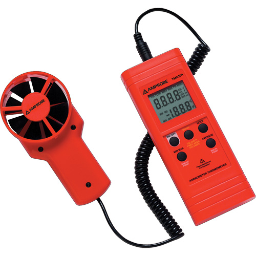 TMA10A Anemometer Thermometer, Not Data Logging, 0.4 - 25 m/sec Air Velocity Range Action Paper