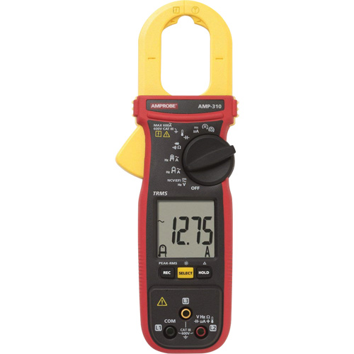 AMP-310 Motor Maintenance TRMS Clamp Meter, AC/DC Voltage, AC Current Action Paper